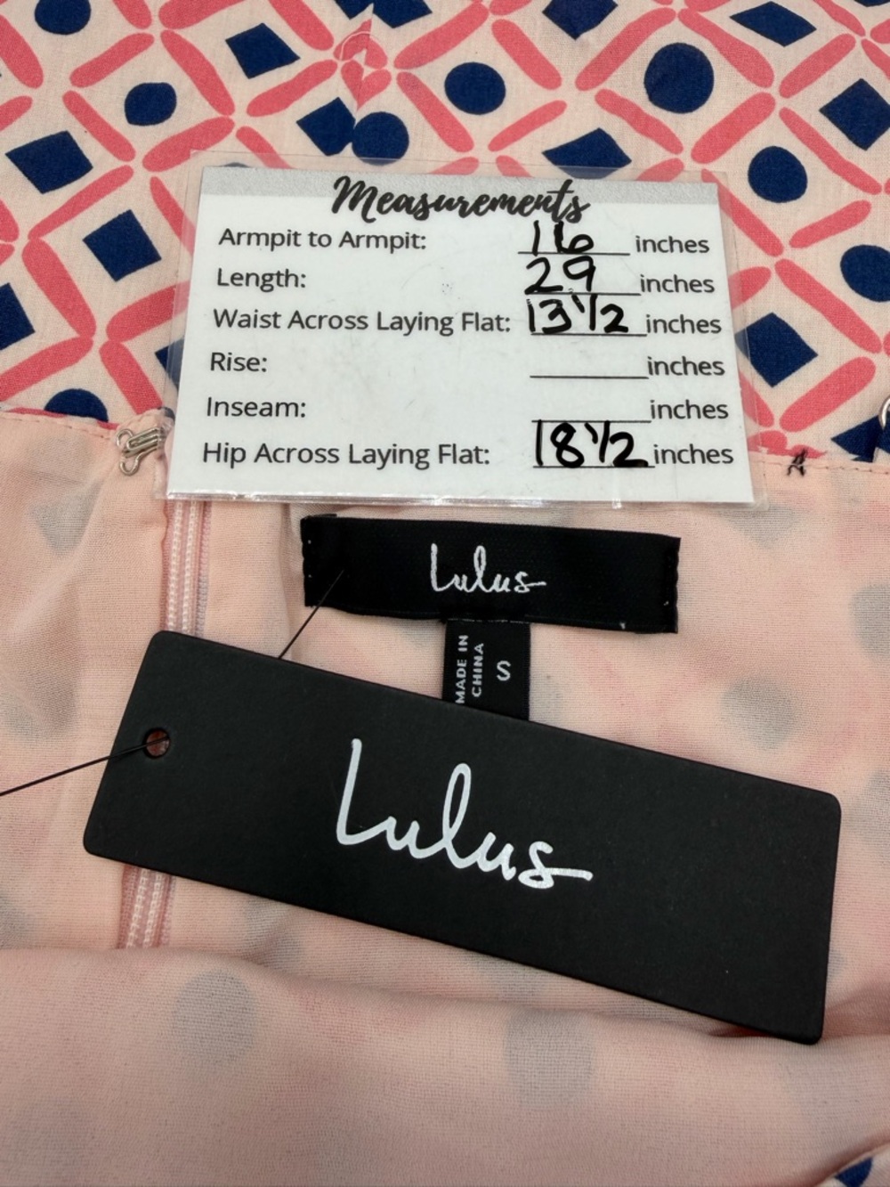 Lulus NWT “Charming Desire” Pink Geo Print Ruched Sleeveless Mini Dress. Small. - Picture 5 of 14